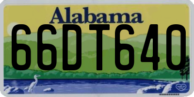 AL license plate 66DT640