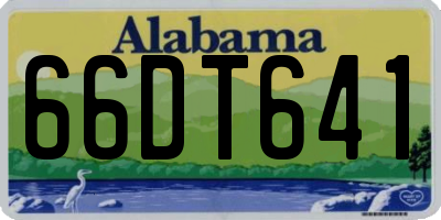 AL license plate 66DT641