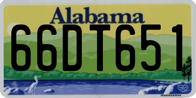 AL license plate 66DT651