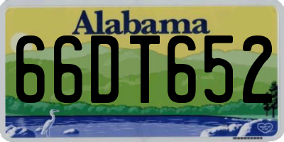 AL license plate 66DT652
