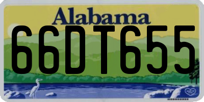 AL license plate 66DT655