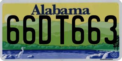 AL license plate 66DT663