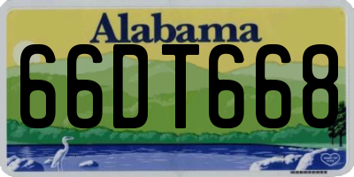 AL license plate 66DT668