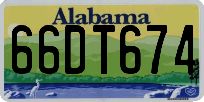 AL license plate 66DT674