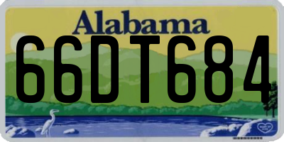 AL license plate 66DT684