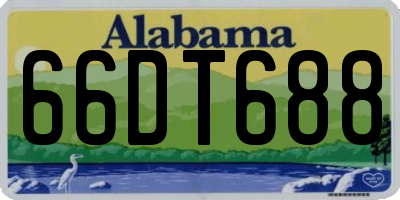 AL license plate 66DT688
