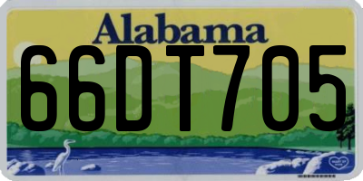 AL license plate 66DT705