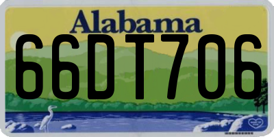 AL license plate 66DT706