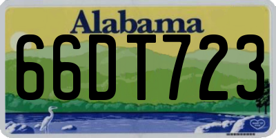 AL license plate 66DT723