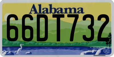 AL license plate 66DT732