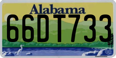AL license plate 66DT733