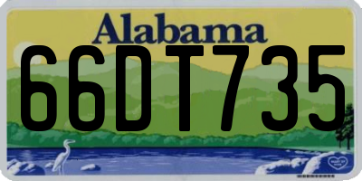 AL license plate 66DT735