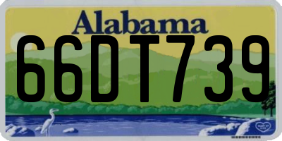 AL license plate 66DT739