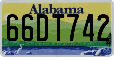 AL license plate 66DT742