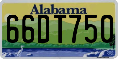 AL license plate 66DT750