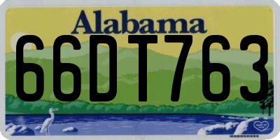 AL license plate 66DT763