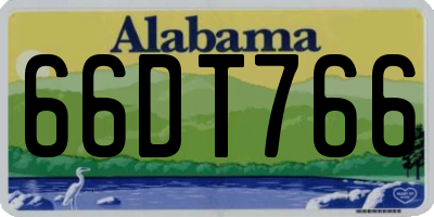 AL license plate 66DT766