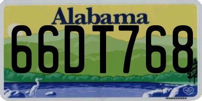 AL license plate 66DT768