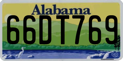 AL license plate 66DT769