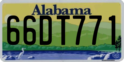 AL license plate 66DT771