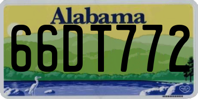 AL license plate 66DT772
