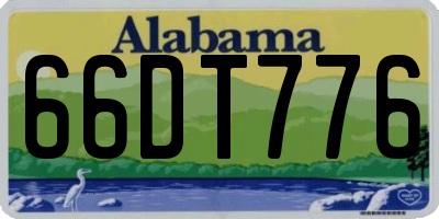 AL license plate 66DT776