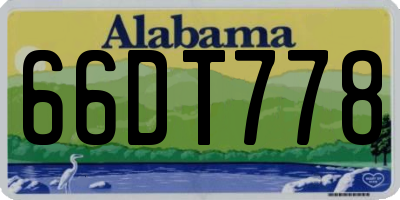 AL license plate 66DT778