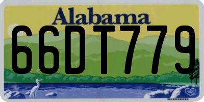 AL license plate 66DT779