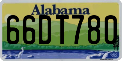 AL license plate 66DT780