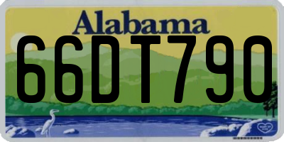 AL license plate 66DT790