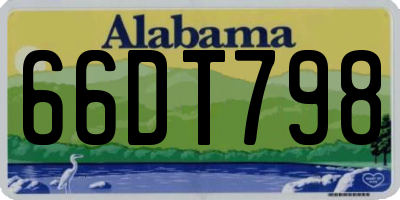 AL license plate 66DT798