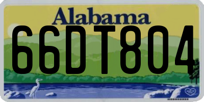 AL license plate 66DT804