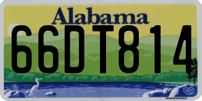 AL license plate 66DT814