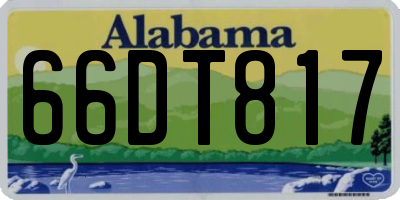 AL license plate 66DT817