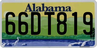 AL license plate 66DT819