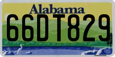 AL license plate 66DT829