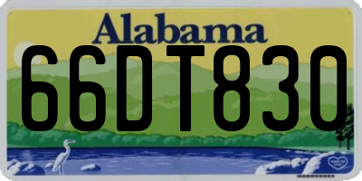 AL license plate 66DT830
