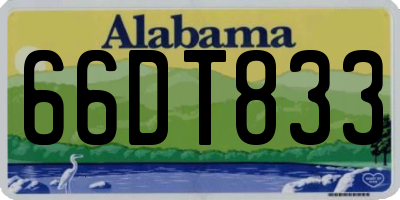AL license plate 66DT833