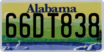 AL license plate 66DT838
