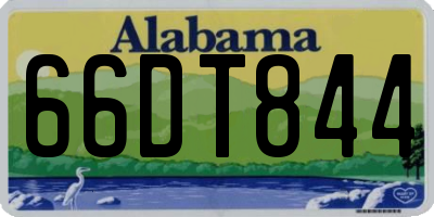 AL license plate 66DT844