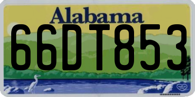 AL license plate 66DT853