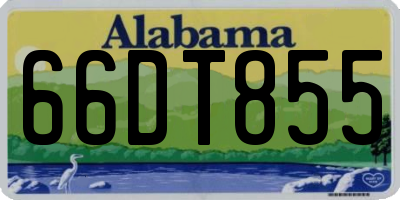 AL license plate 66DT855