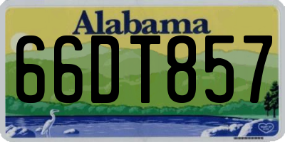 AL license plate 66DT857