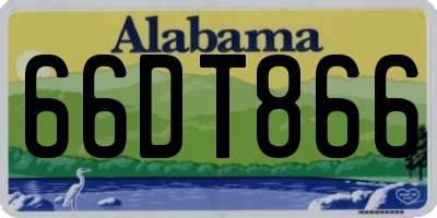 AL license plate 66DT866