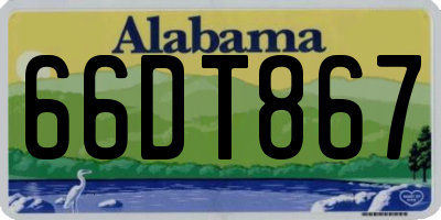 AL license plate 66DT867