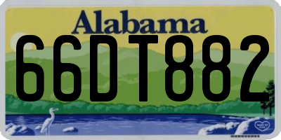 AL license plate 66DT882