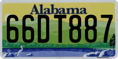 AL license plate 66DT887