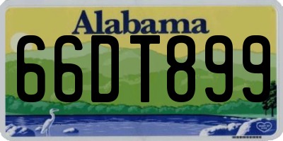 AL license plate 66DT899