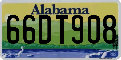 AL license plate 66DT908