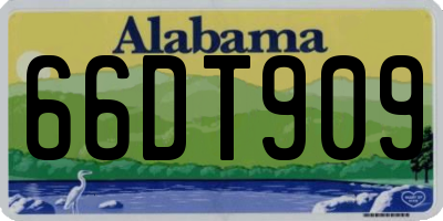 AL license plate 66DT909